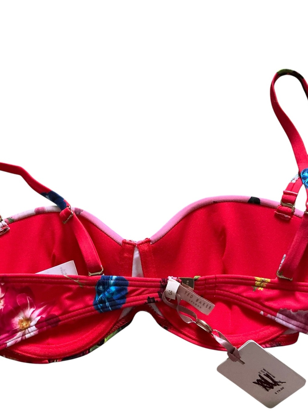Ted baker bikini set tropical red berry sundae bra size 3 panties size 2 - Picture 4 of 8
